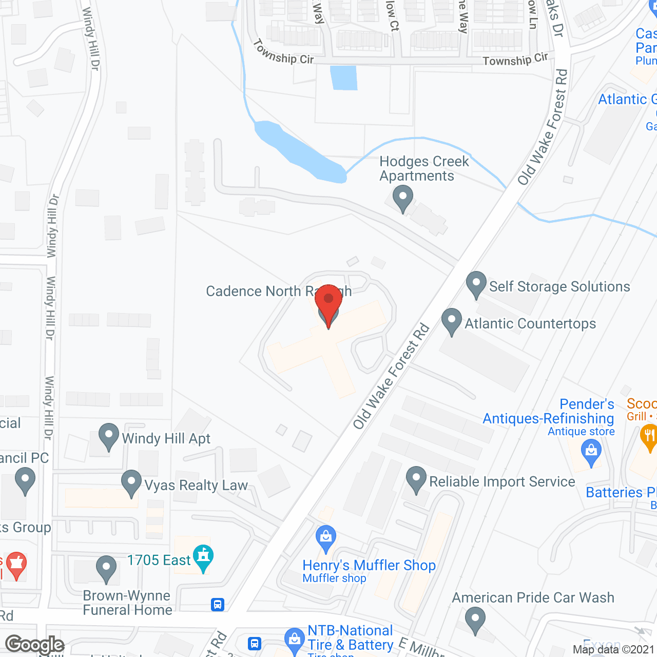 Cadence at North Raleigh in google map