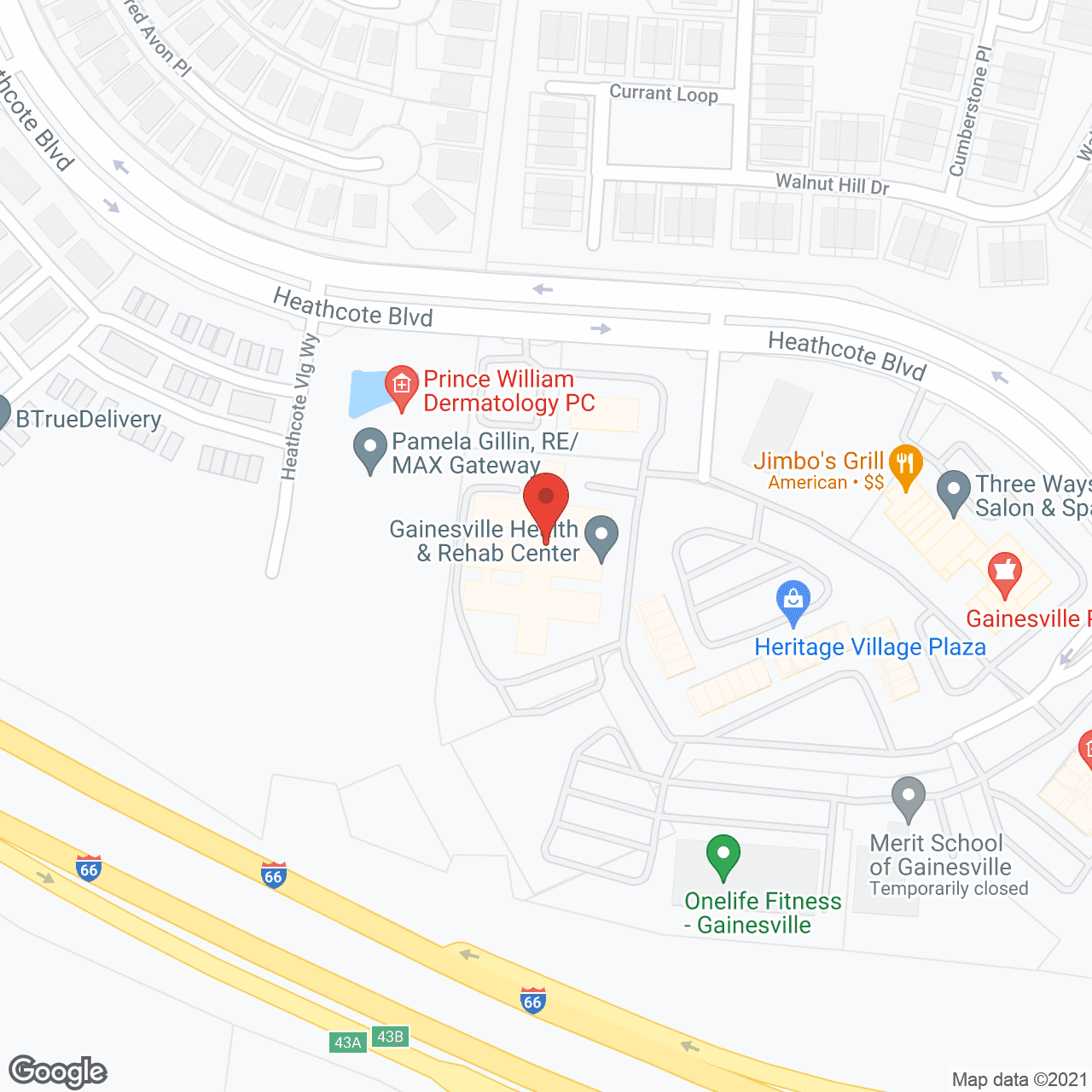 Gainesville Health And Rehab Center in google map