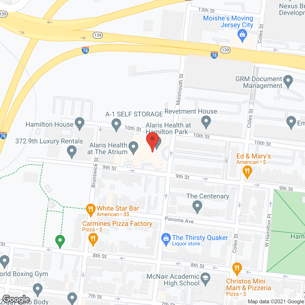 Alaris At Hamilton Park in google map