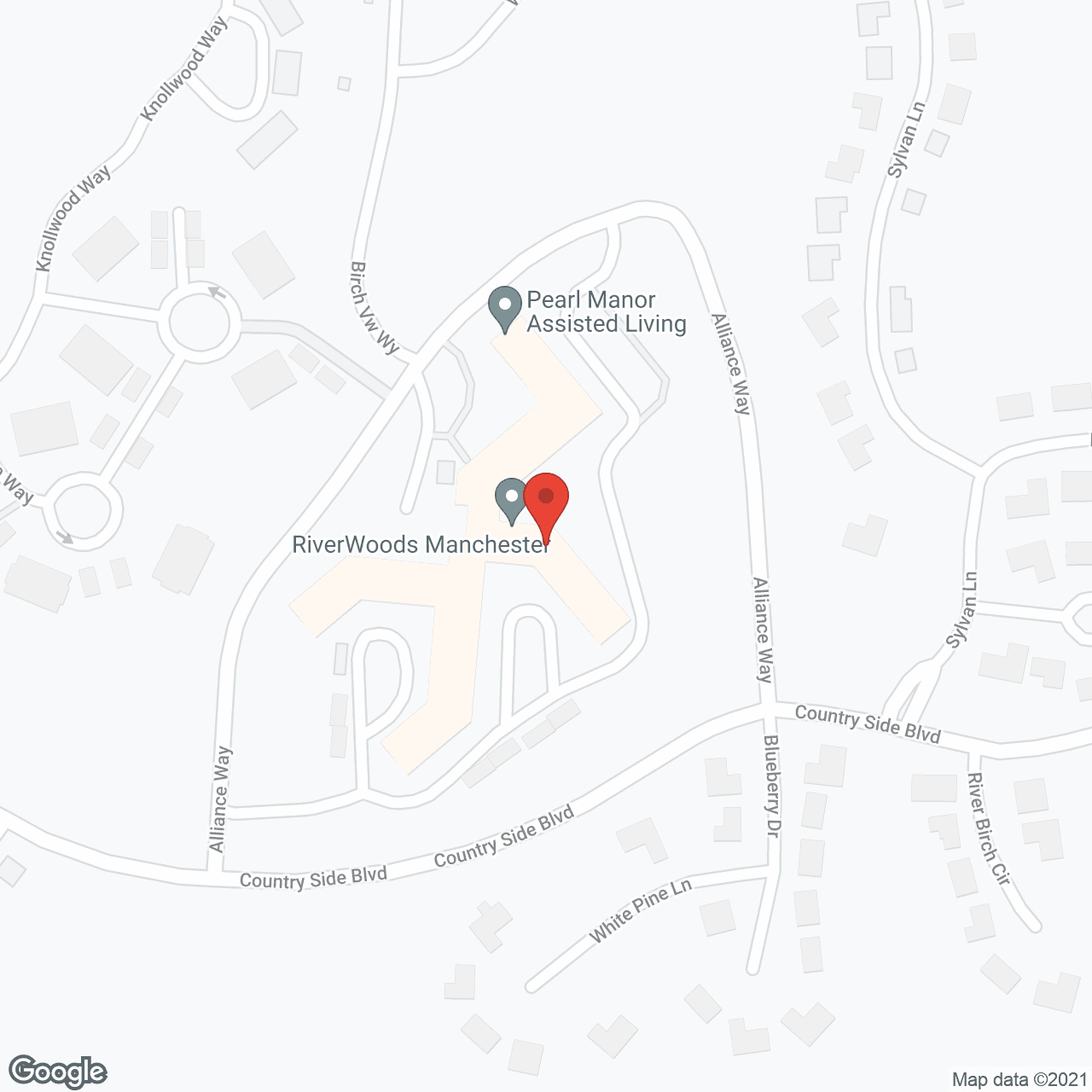 RiverWoods Manchester in google map