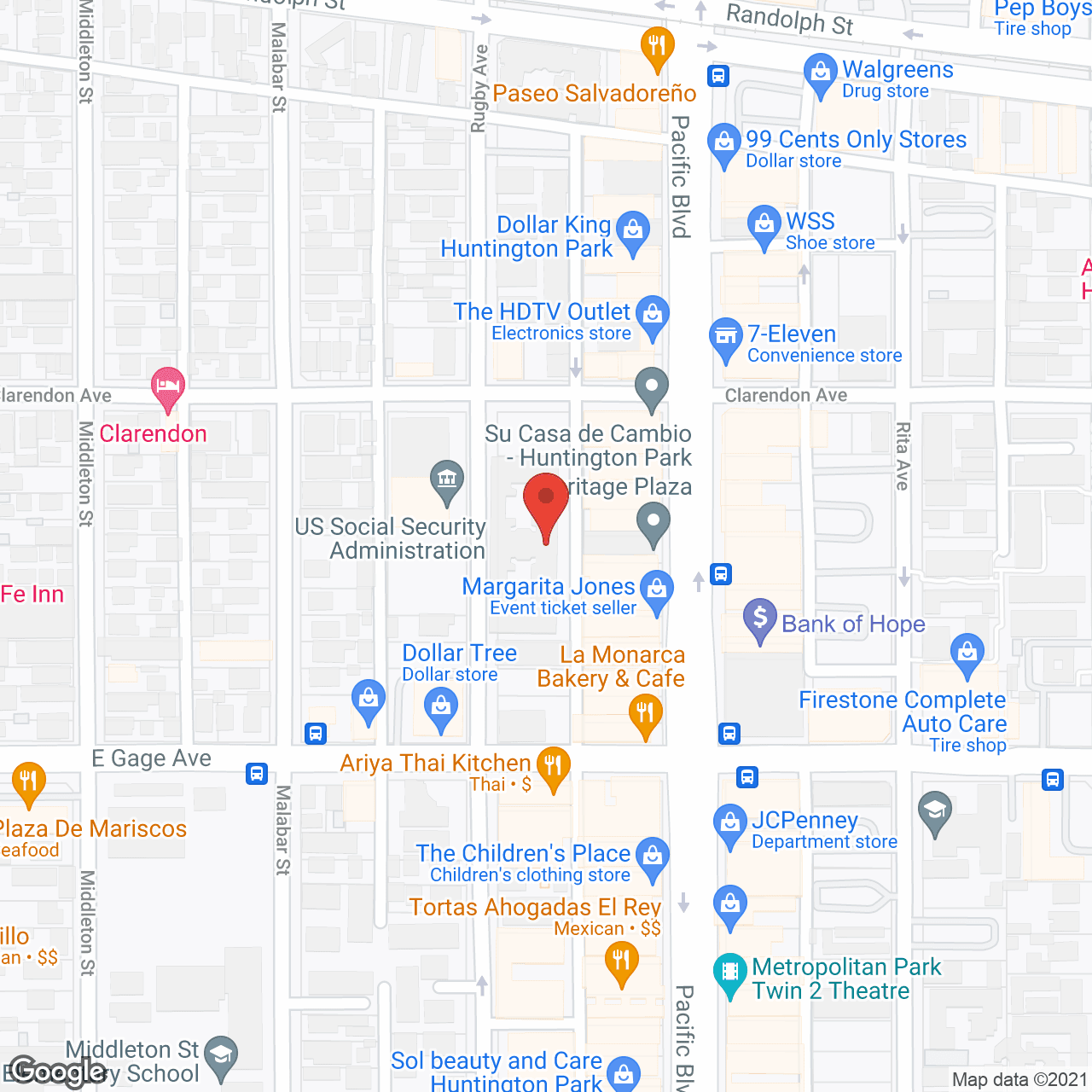 Huntington Plaza in google map