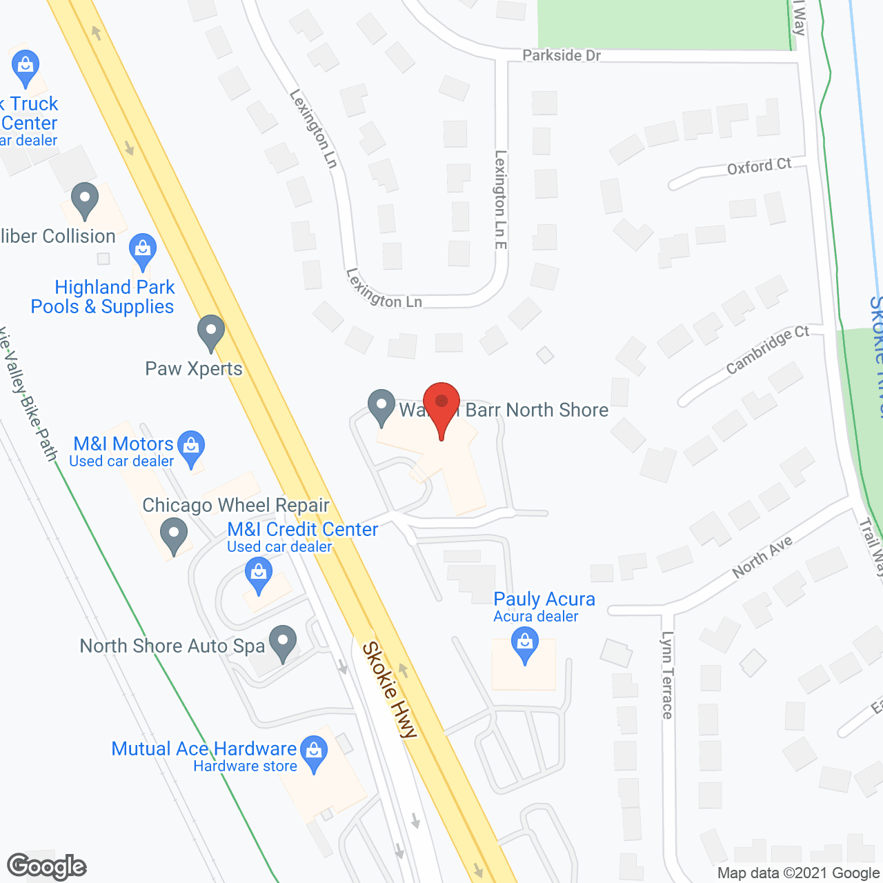 Warren Barr North Shore/ Red Oaks of Highland Park in google map