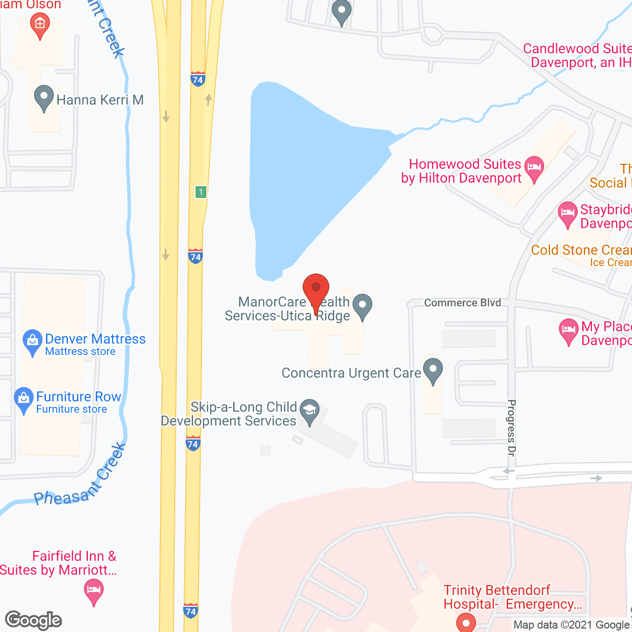 ProMedica Utica Ridge in google map