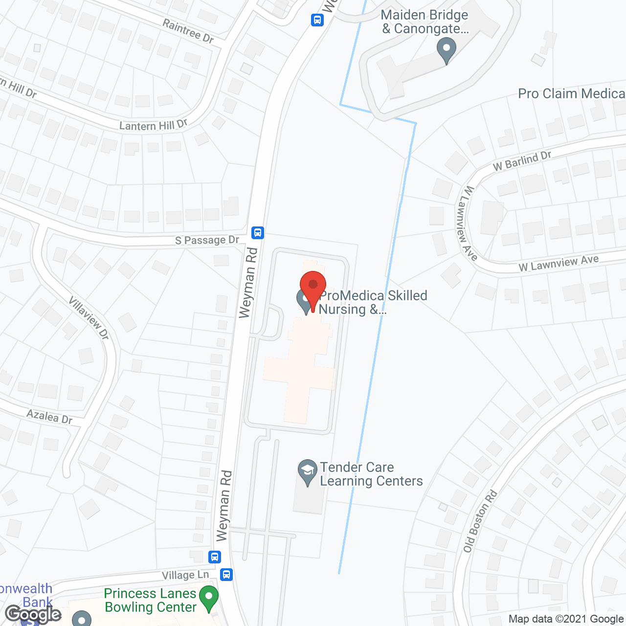 ManorCare-Whitehall Borough in google map