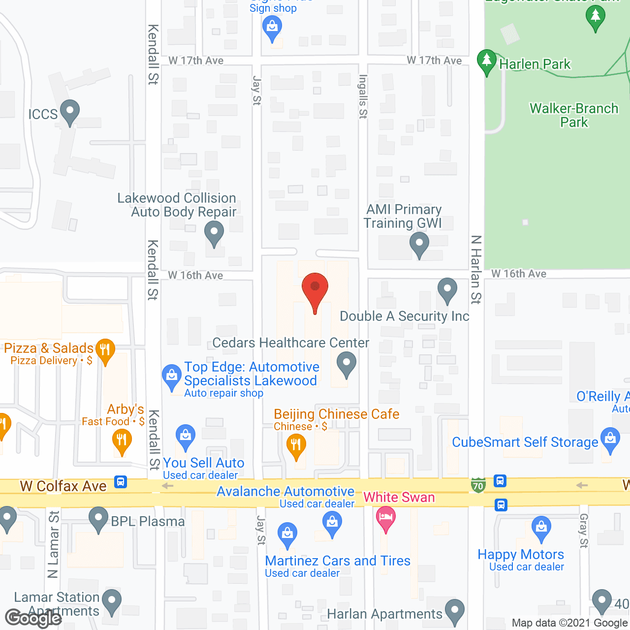 Cedars Healthcare Center in google map