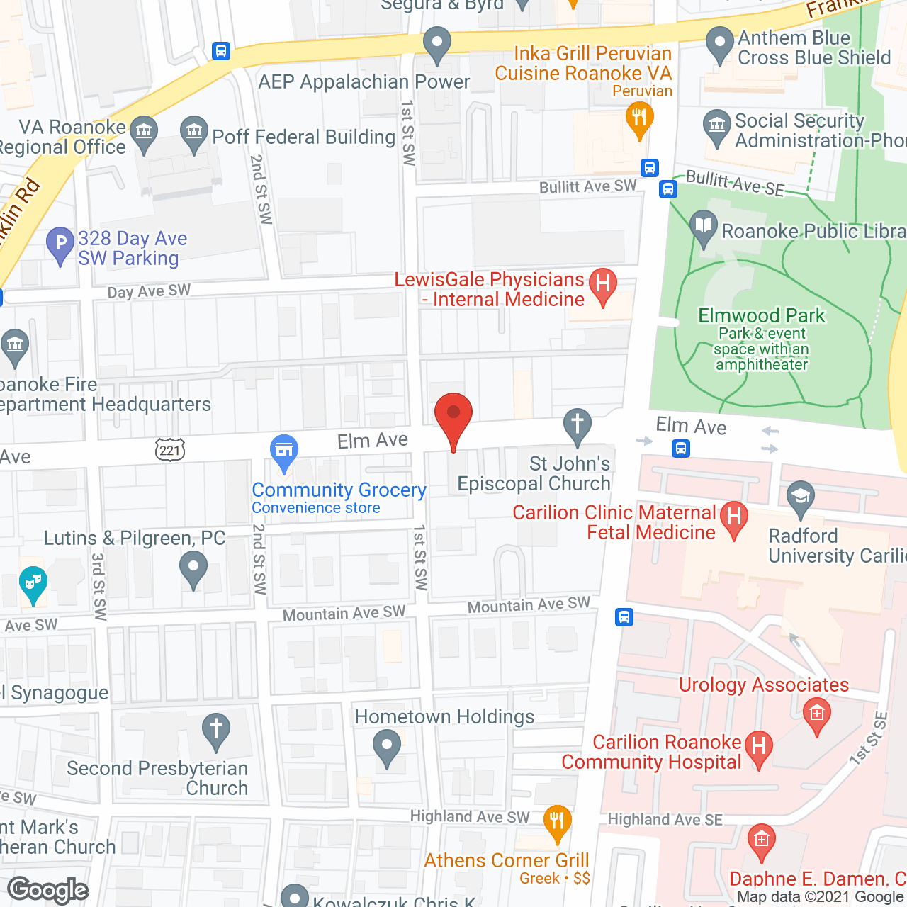 Elm Manor in google map