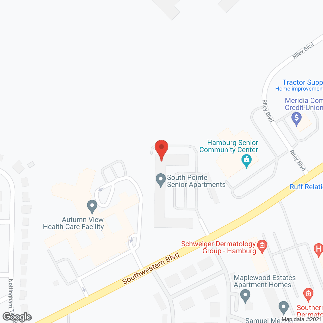 South Pointe Senior Apartments in google map