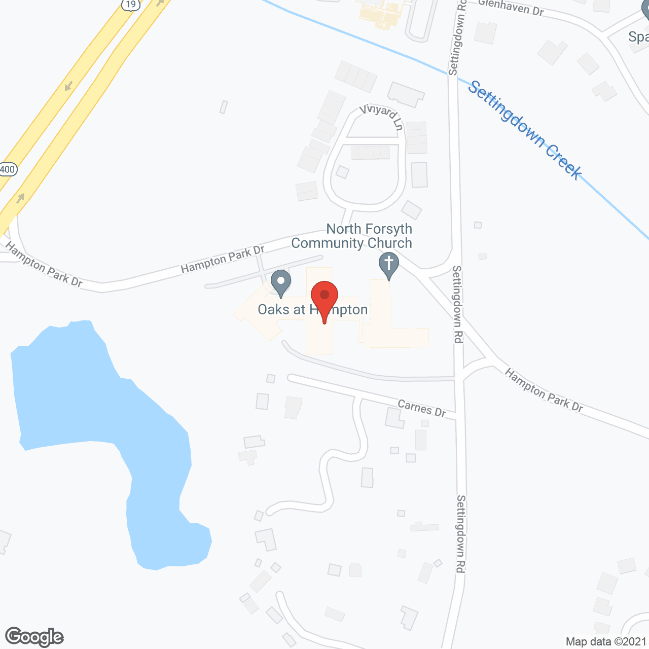 Oaks at Hampton in google map