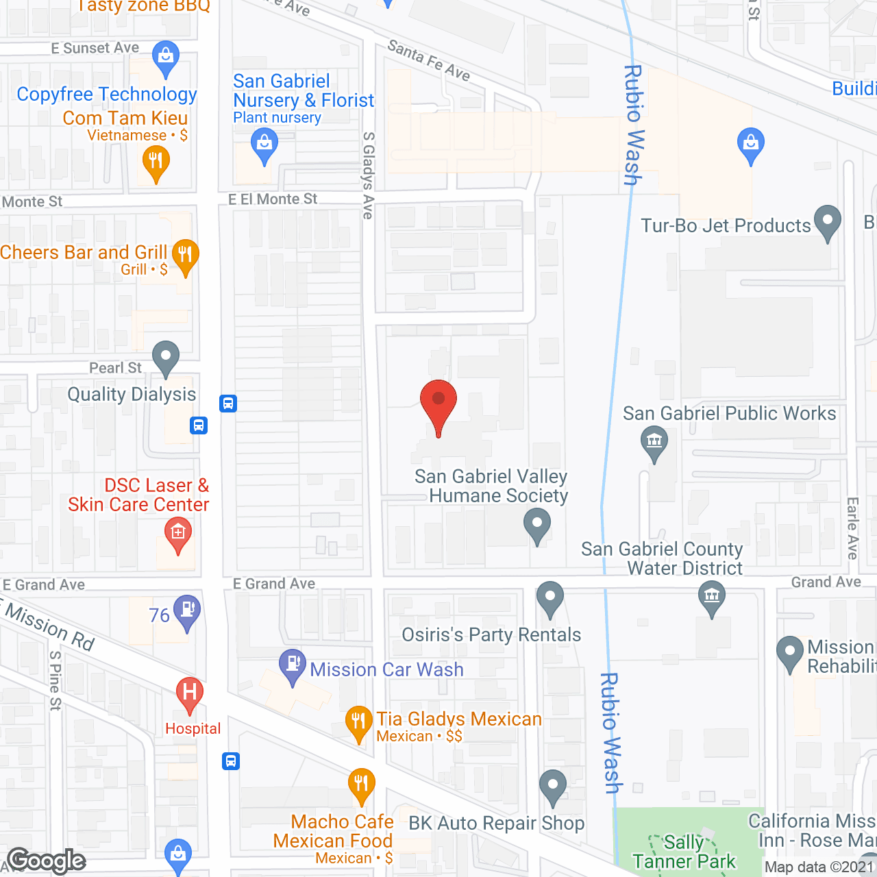 Mission Lodge Sanitarium in google map