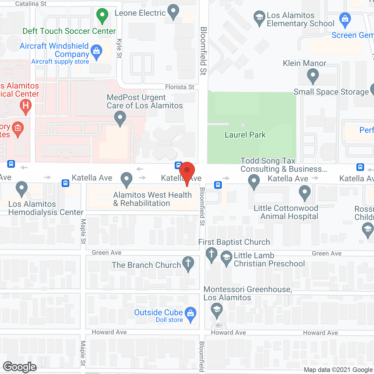 Katella Senior Living Community in google map