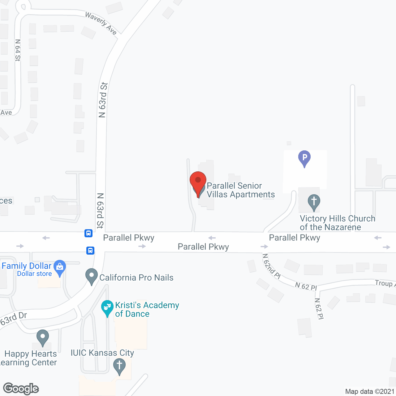 Parallel Senior Villas in google map