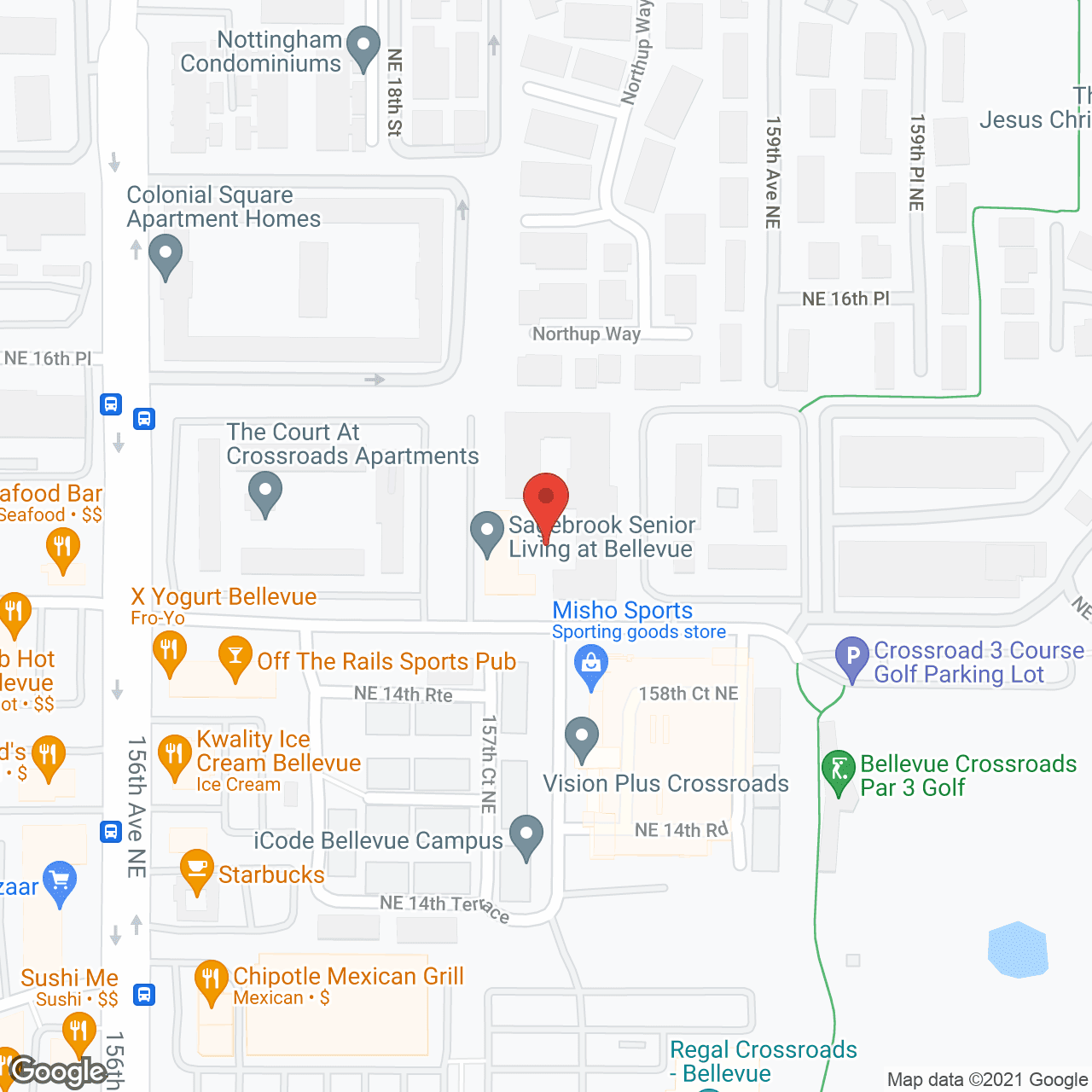 Sagebrook Senior Living at Bellevue in google map