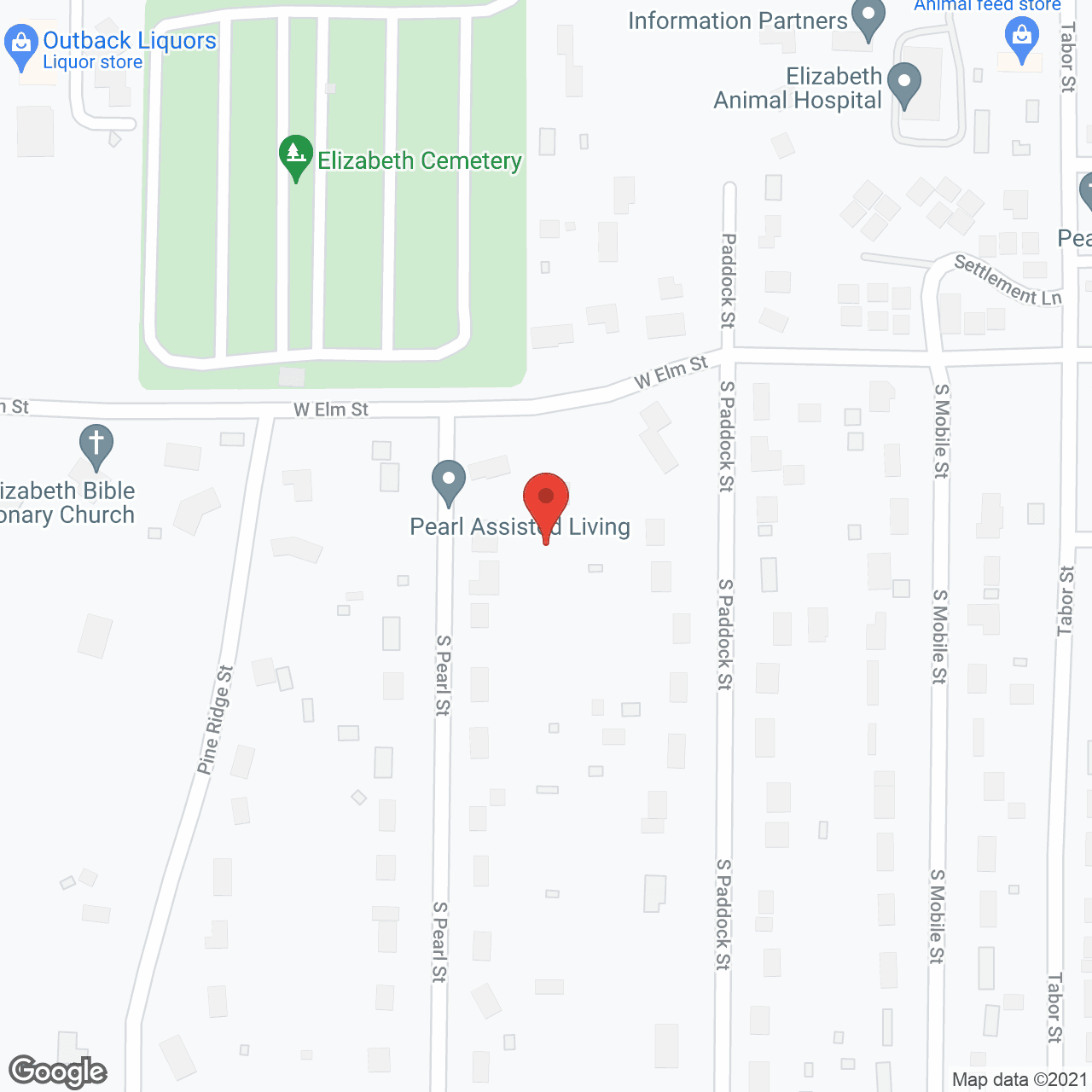 Pearl Assisted Living in google map