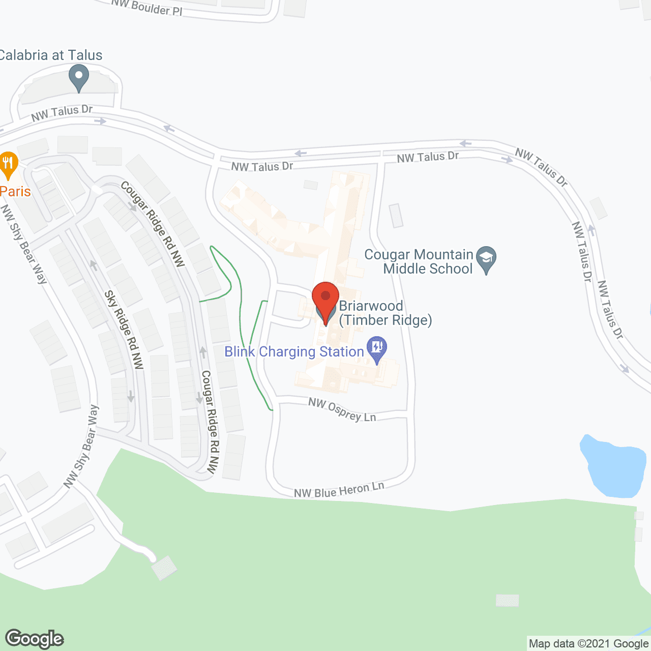 Timber Ridge at Talus-a CCRC community in google map