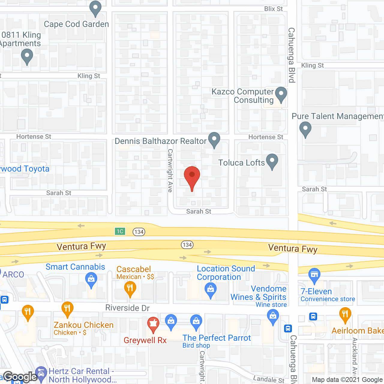 Toluca Lake Manor Senior Assisted Living in google map