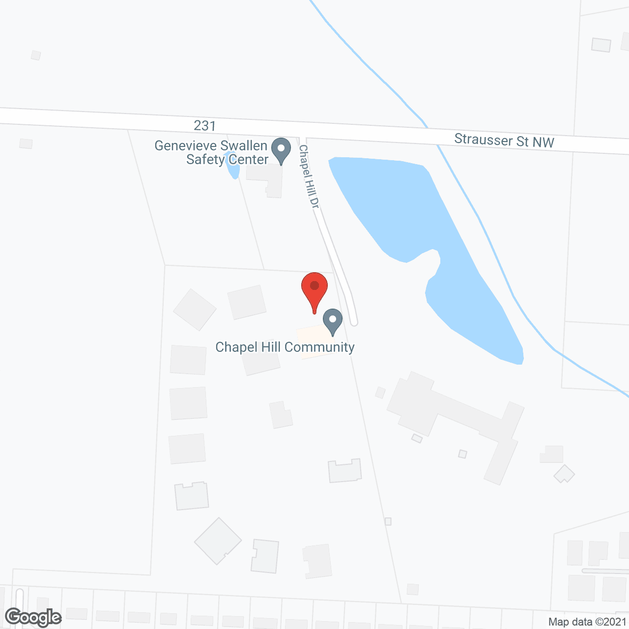Chapel Hill Community in google map