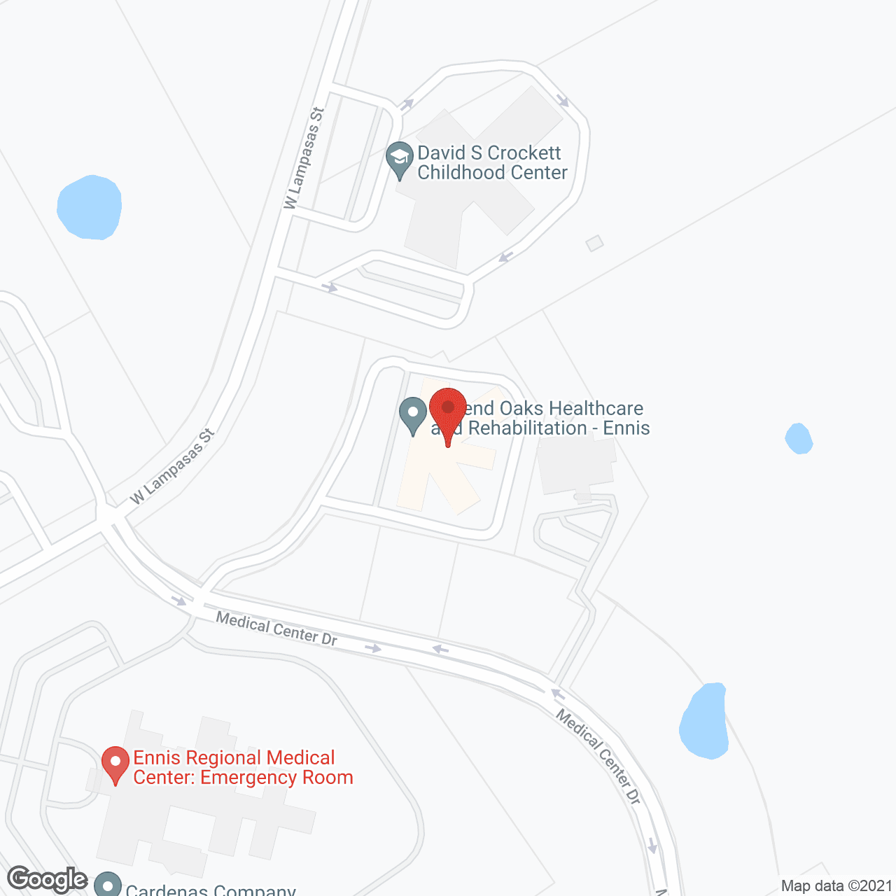 Legend Oaks Healthcare and Rehabilitation - Ennis in google map