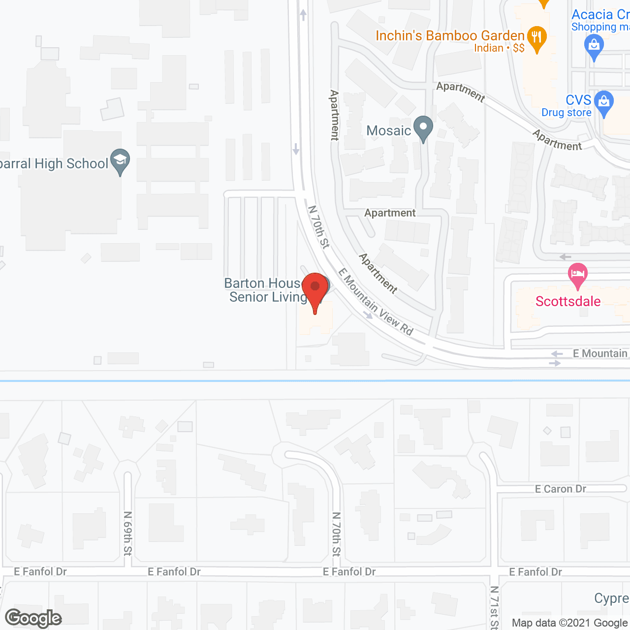 Barton House I and II in google map