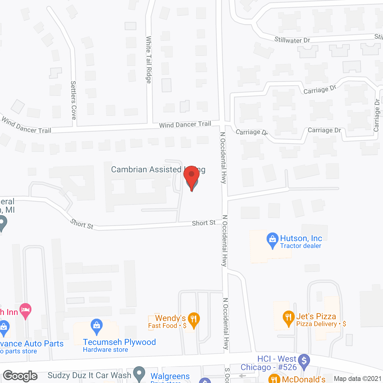 Cambrian Assisted Living and Memory Care Tecumseh in google map