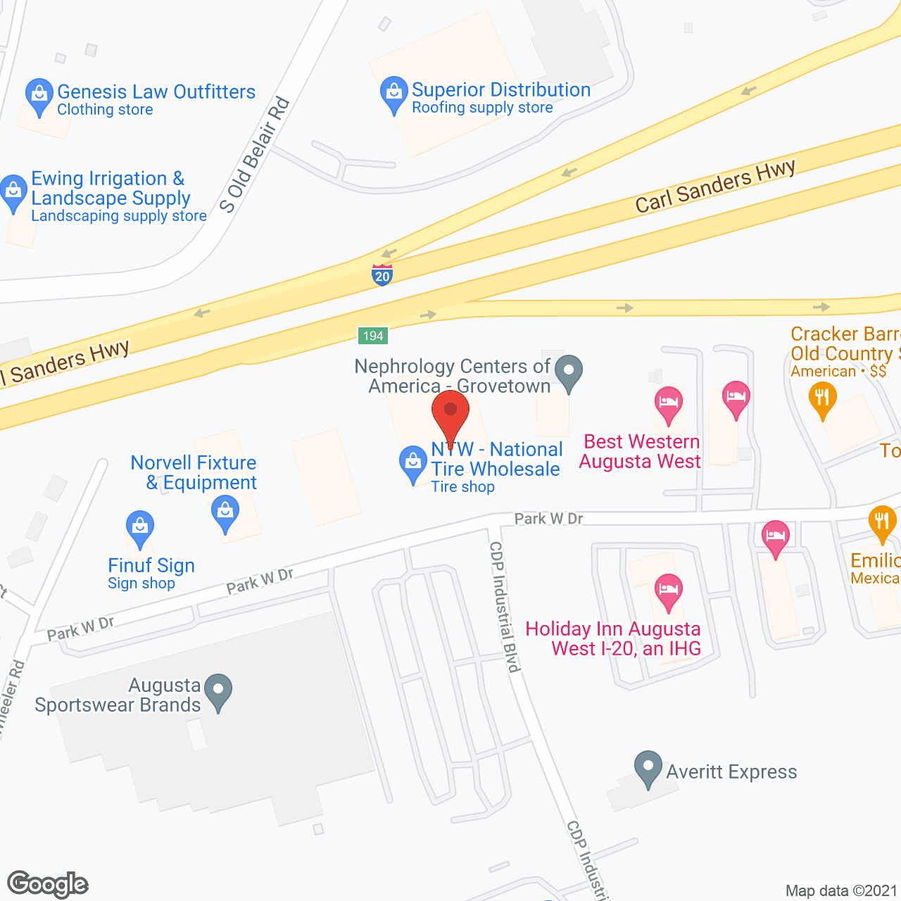 Parkwest Rental Svc in google map
