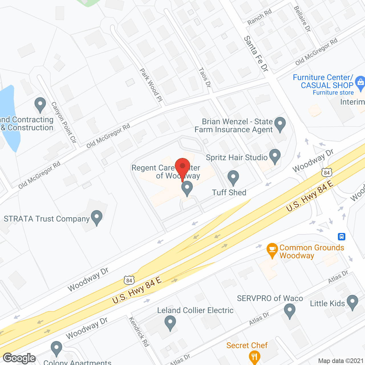 Regent Care Center of Woodway in google map