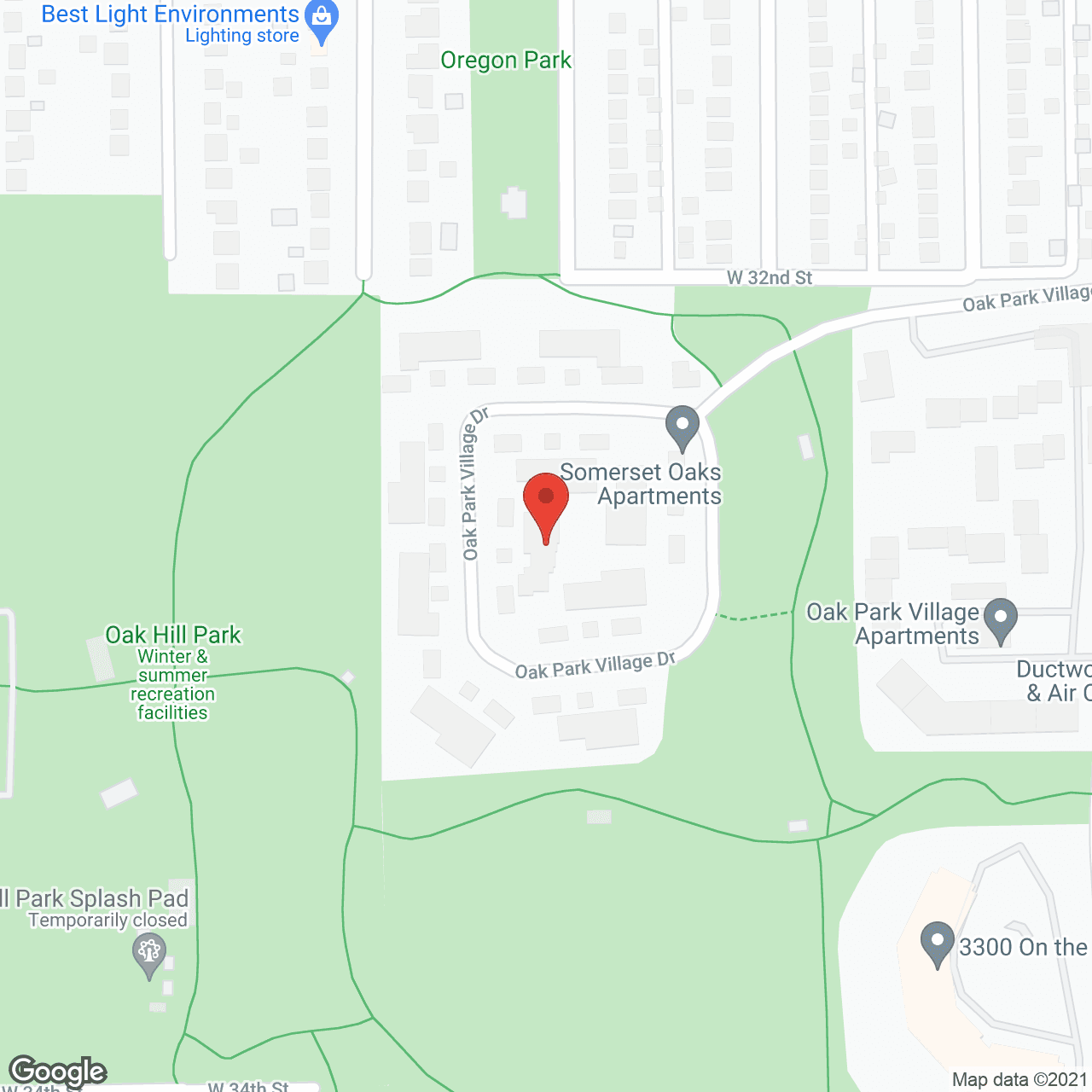Somerset Oaks in google map