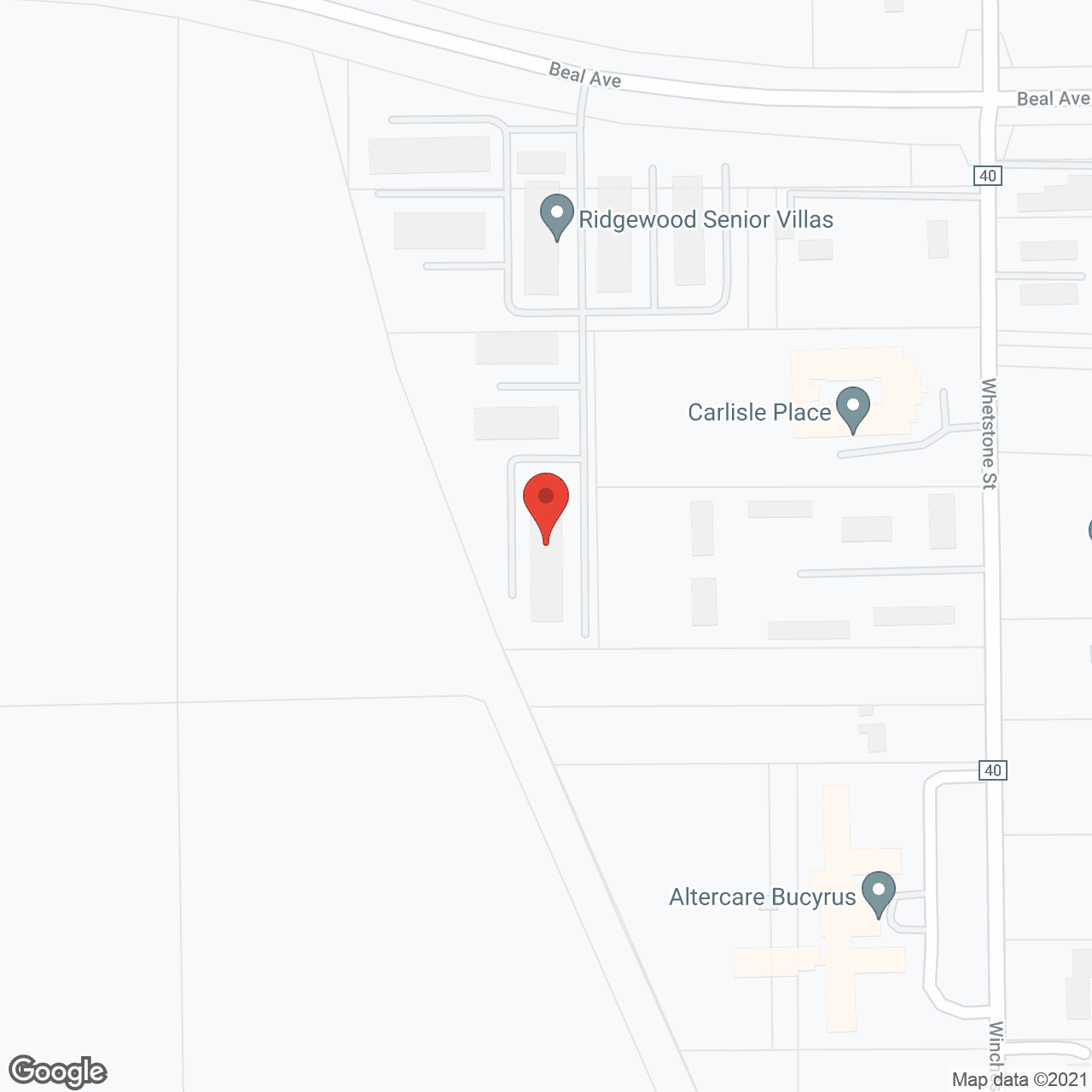 Ridgewood Senior Villas in google map