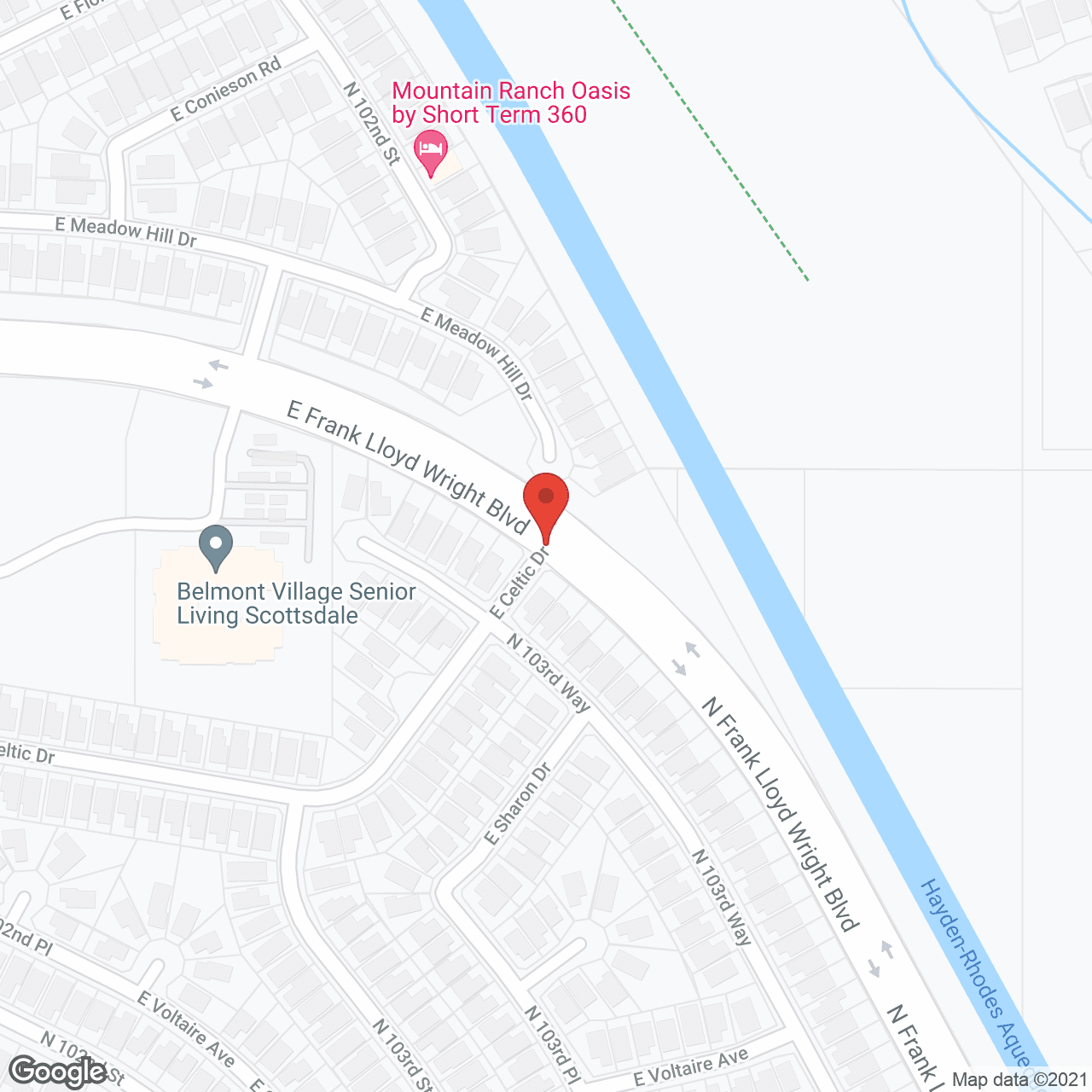 Belmont Village Scottsdale in google map
