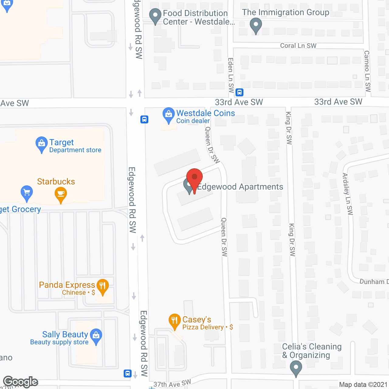 Edgewood Apartments in google map