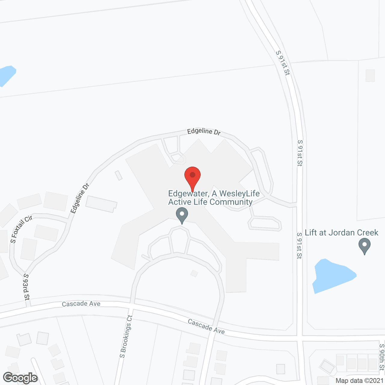 Edgewater in google map