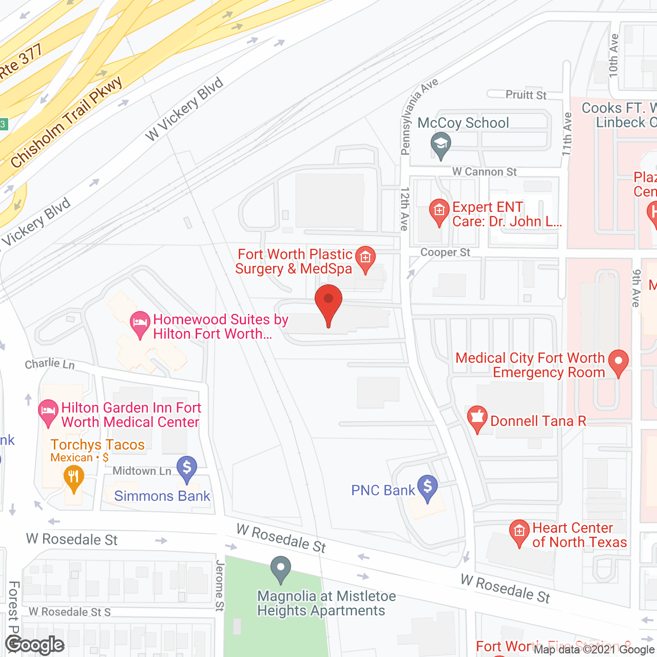 Fort Worth Transitional Care in google map