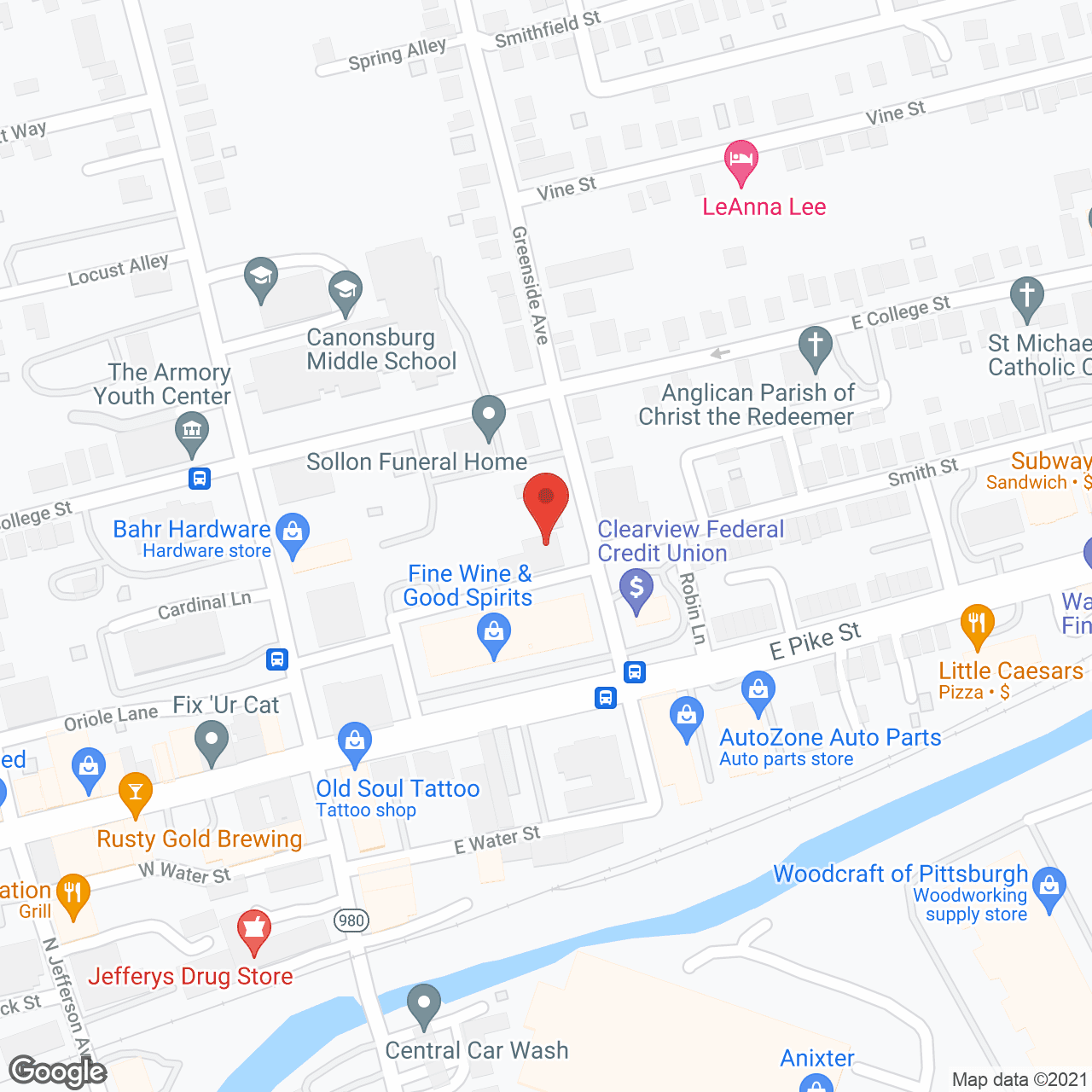 Greenside Meadows in google map