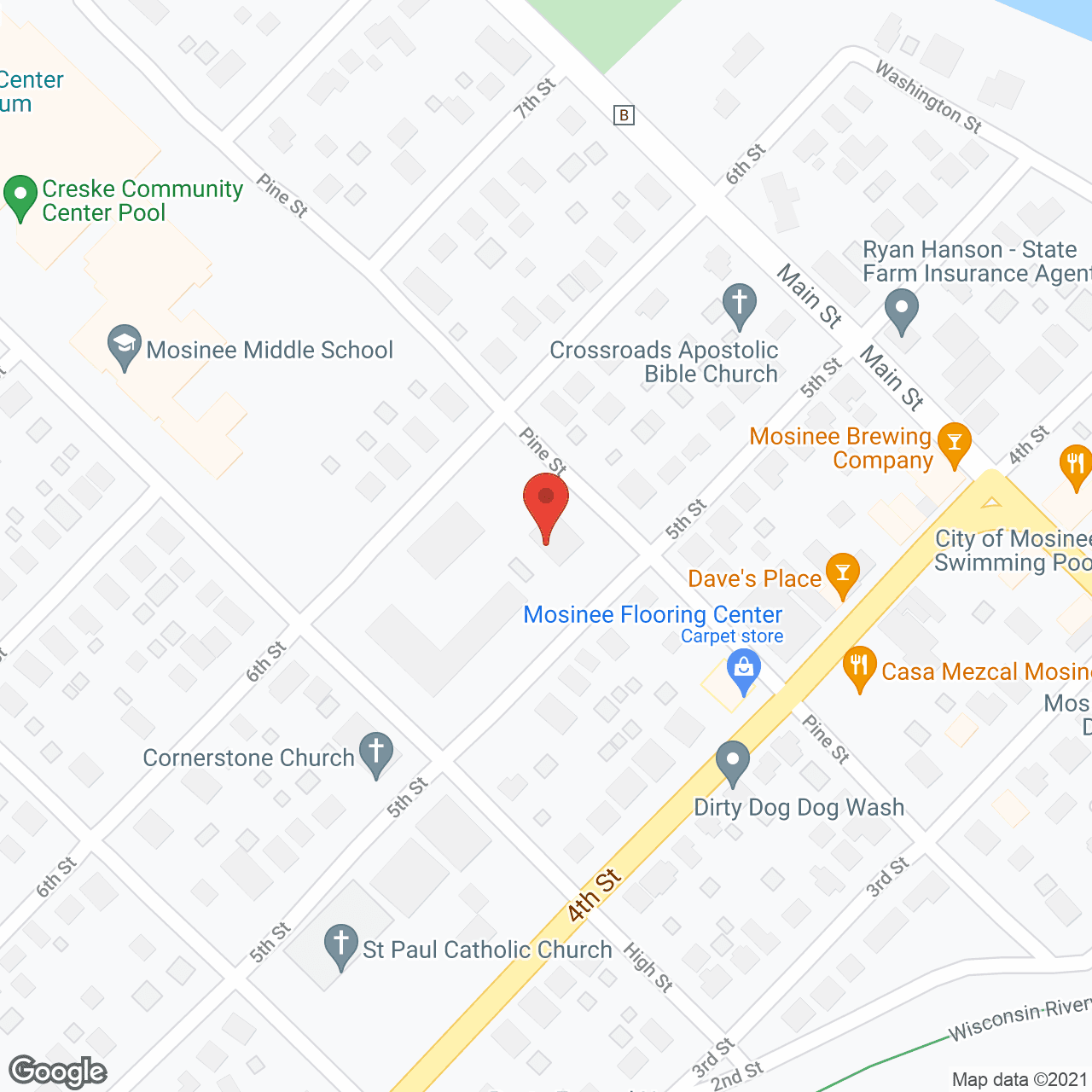 Pinewood Apartments in google map