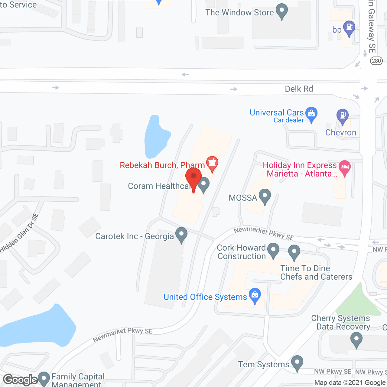 Coram Healthcare in google map