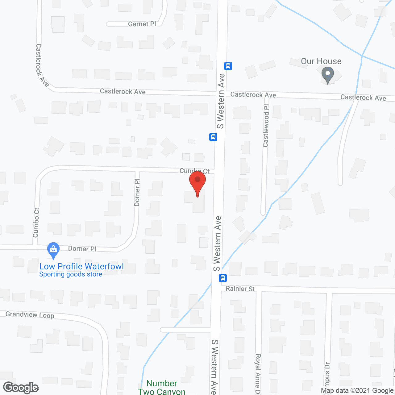 Western Saddlerock Home in google map