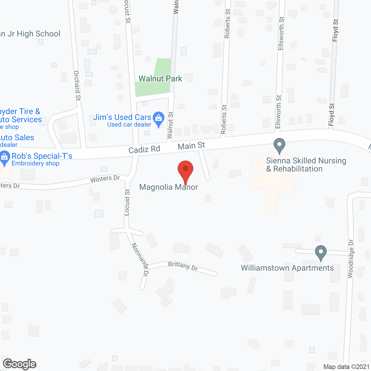 Magnolia Manor in google map