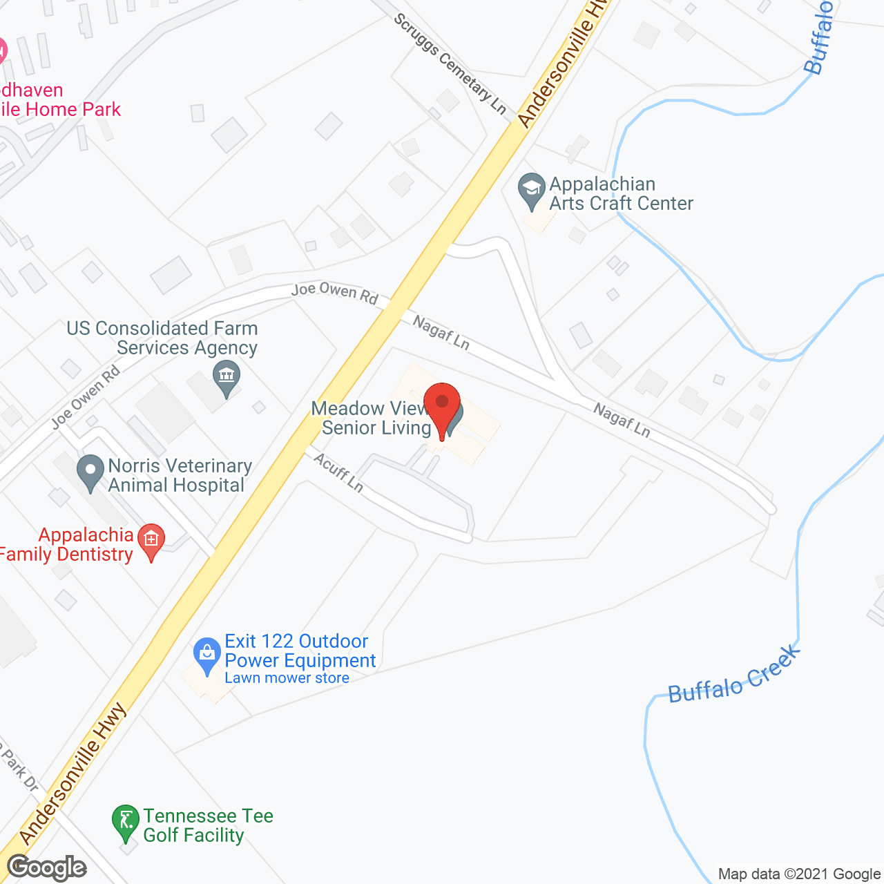 Meadow View Senior Living Community in google map