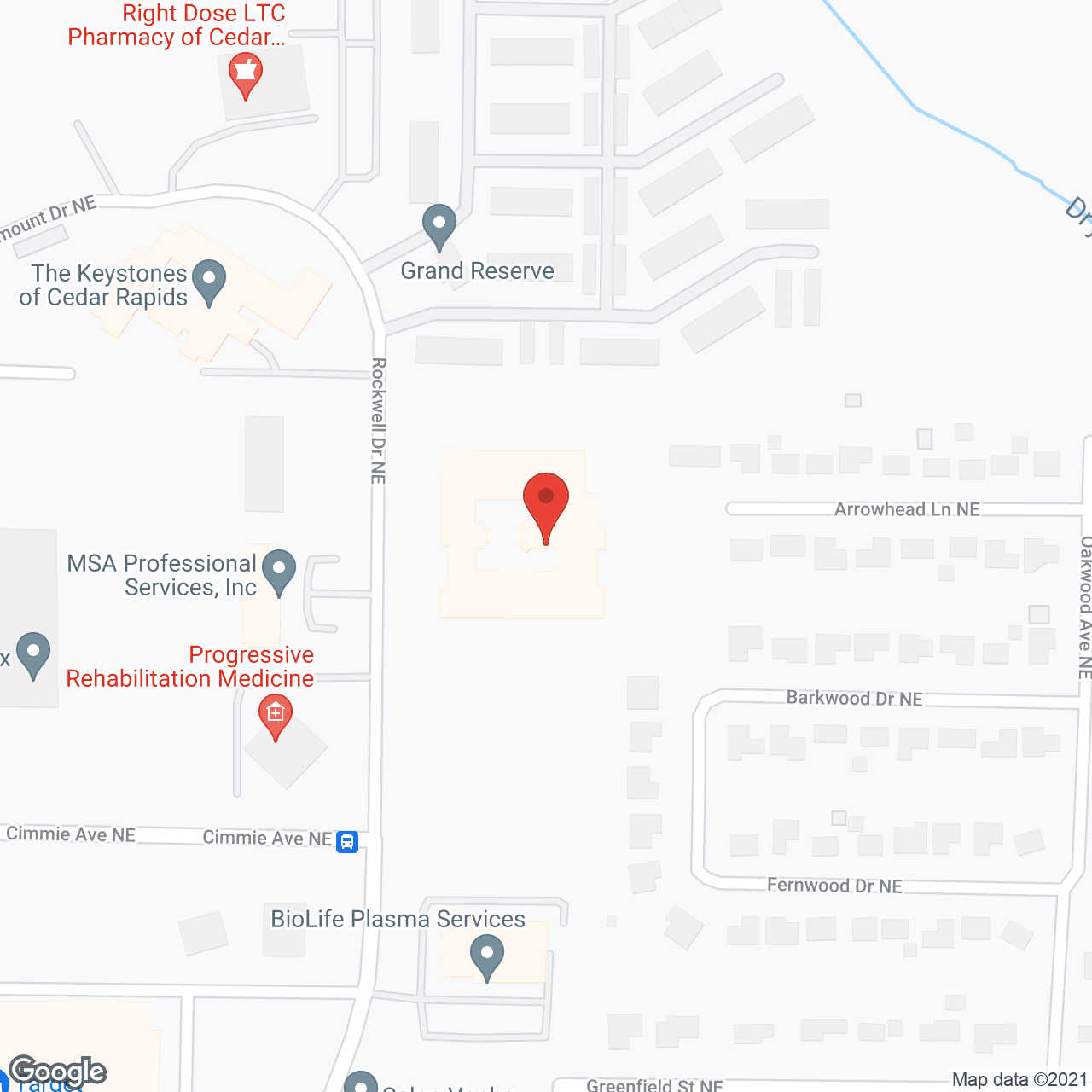 Keystone Place in google map