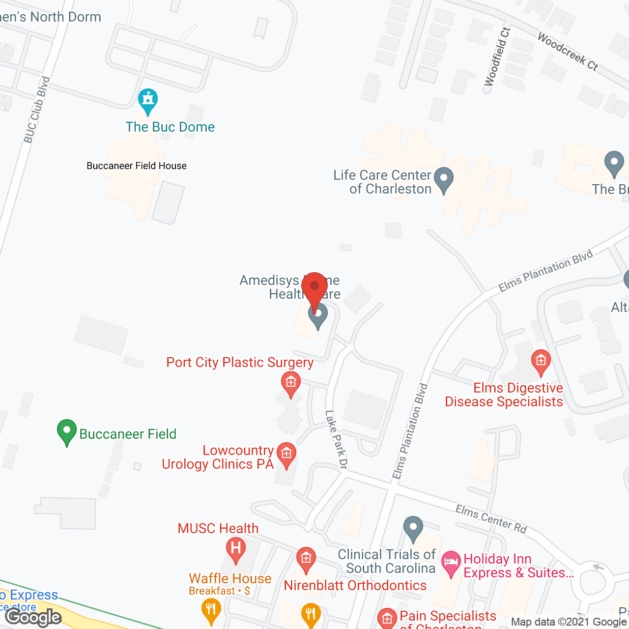 Amedisys Home Health- Charleston in google map