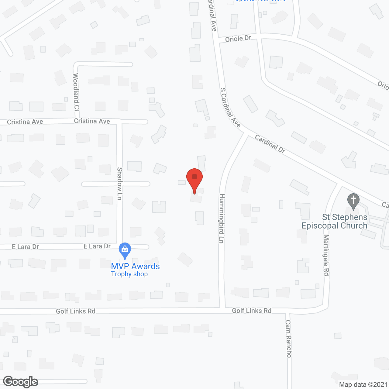 Hummingbird House in google map