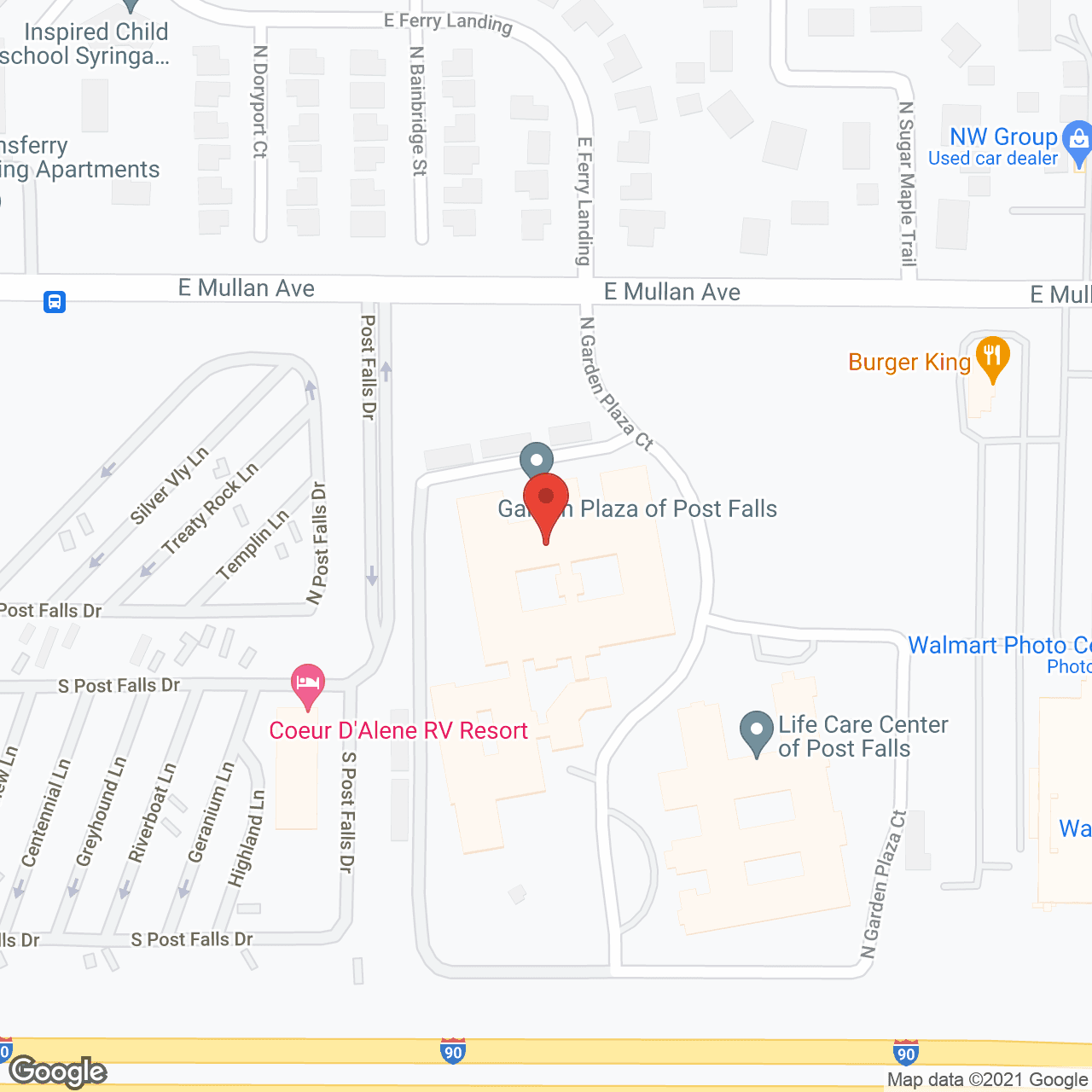 Garden Plaza of Post Falls in google map