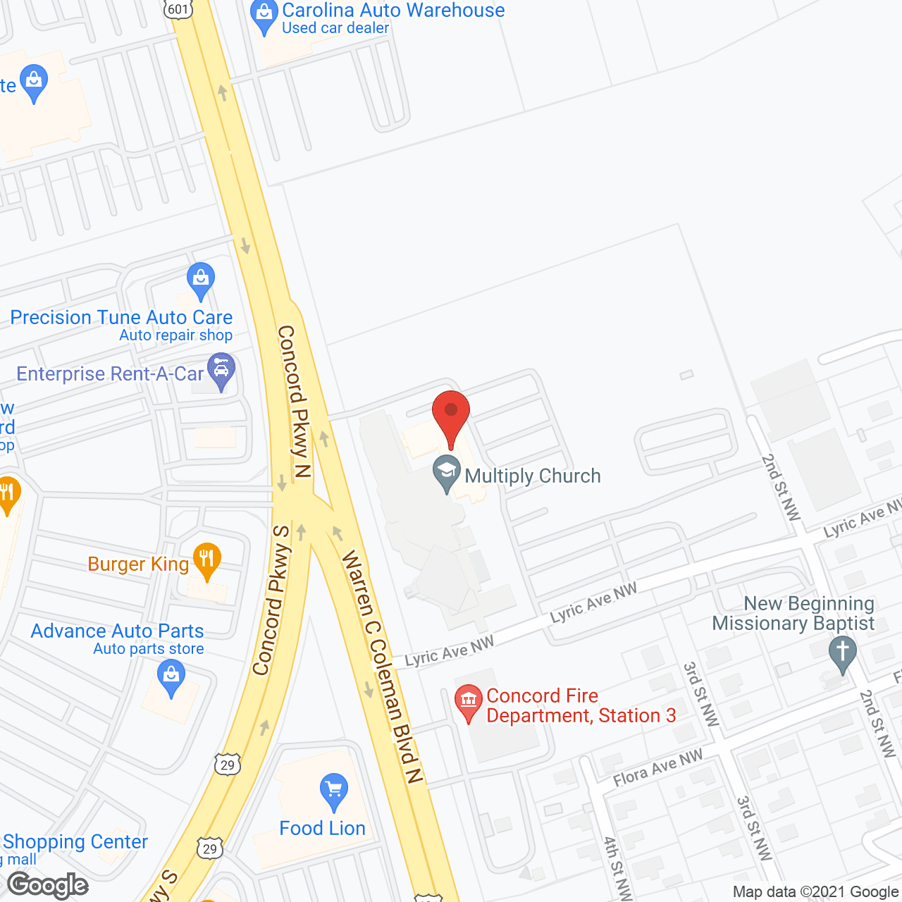 The Living Center of Concord in google map