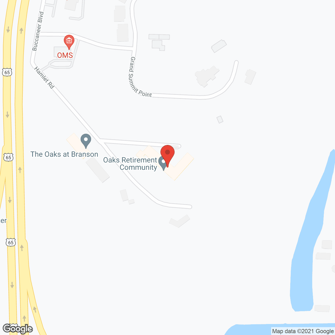 The Oaks in google map