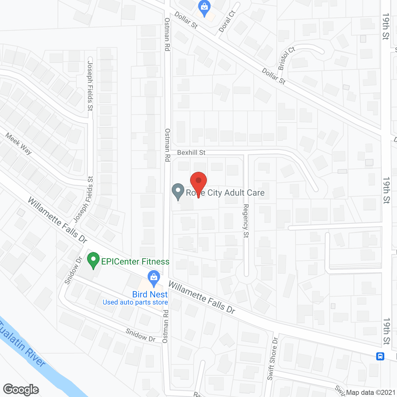 Rose City Adult Care in google map