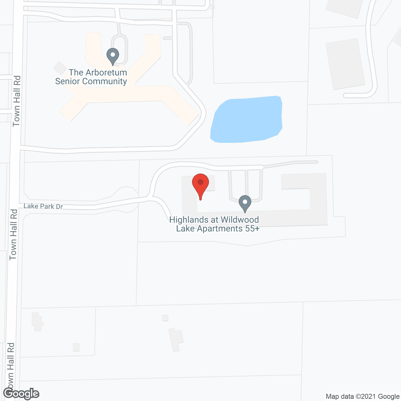 Highlands at Wildwood Lake Apartments 55+ in google map