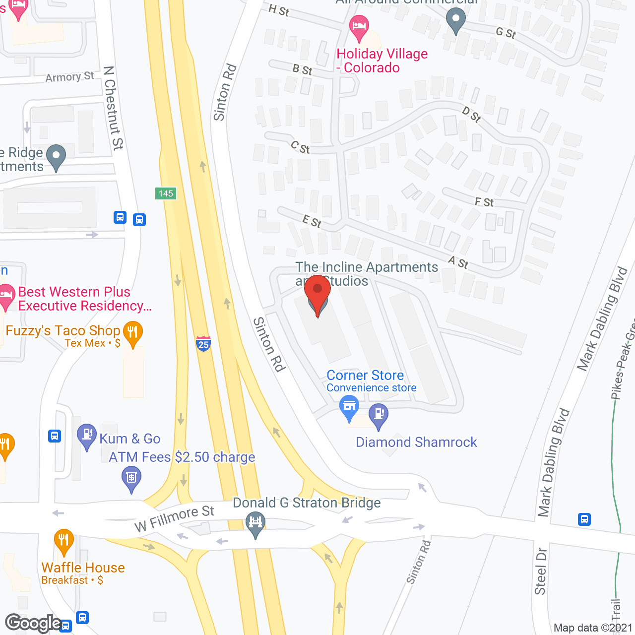 Fillmore Crossing in google map