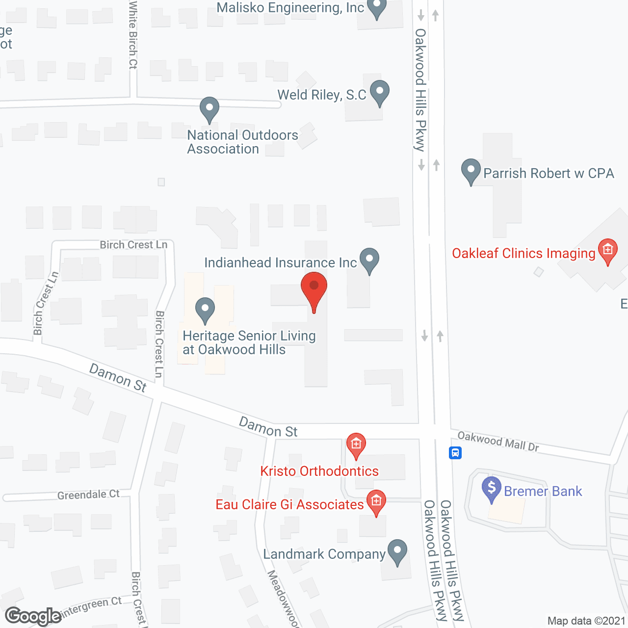 Oakwood Apartment Homes in google map
