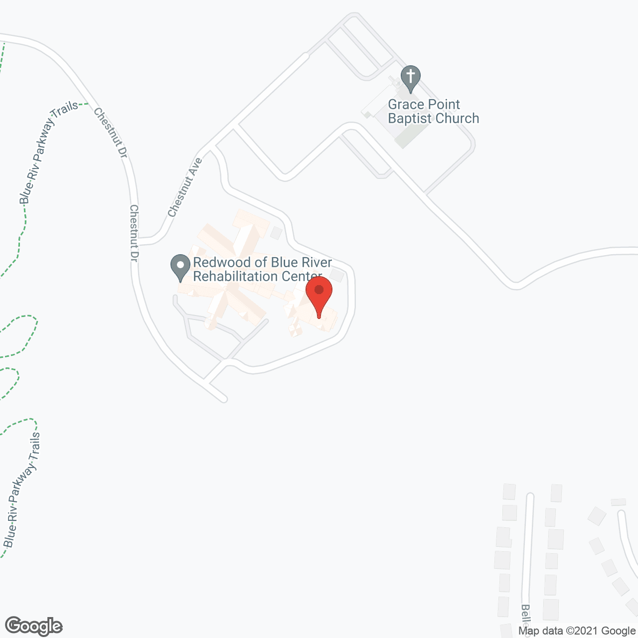 The Hilltop at Blue River in google map