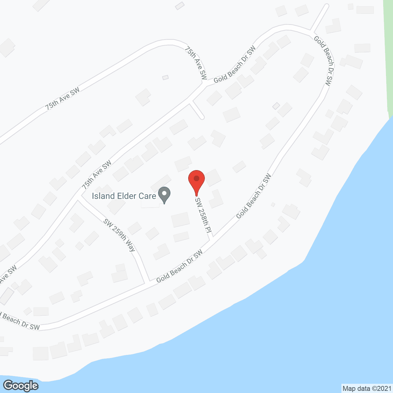 Island Elder Care in google map