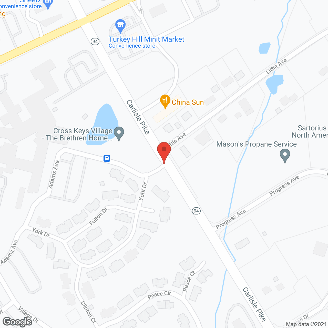 Cross Keys Village in google map